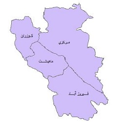 شیپ فایل بخشهای شهرستان  کرمانشاه