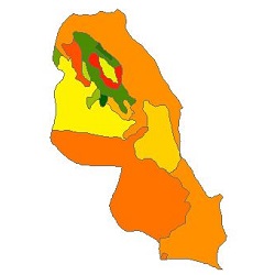 نقشه ی زمین شناسی شهرستان نمین