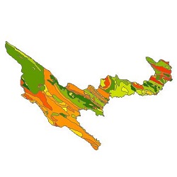 نقشه ی زمین شناسی شهرستان شیروان و چرداول