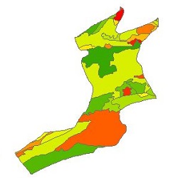 نقشه ی زمین شناسی شهرستان خلیل آباد