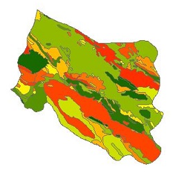 نقشه ی زمین شناسی شهرستان اقلید