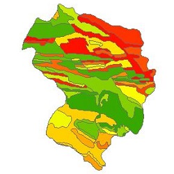 نقشه ی زمین شناسی شهرستان شیروان