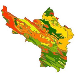 نقشه ی زمین شناسی شهرستان خرم آباد