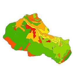 نقشه ی زمین شناسی شهرستان آشتیان