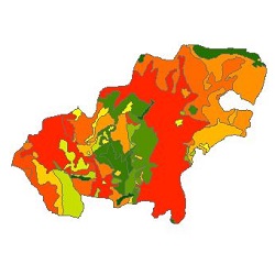 نقشه ی زمین شناسی شهرستان همدان