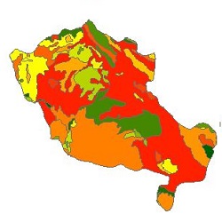 نقشه ی زمین شناسی شهرستان کبودرآهنگ